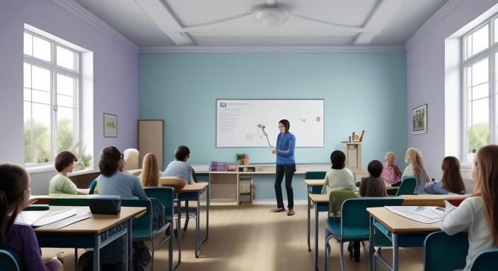 Child with Monkey in Vibrant Oil Painting Classroom