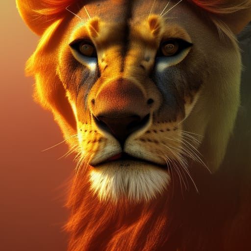 Fantastical Panther-Lion Hybrid Concept Art