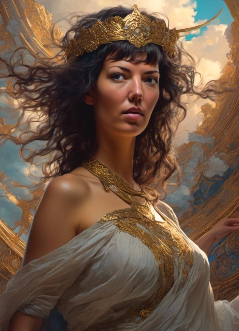 Ethereal Norse Goddess in Digital Matte Painting