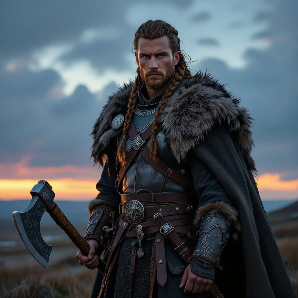 Viking-Raised Saxon Prince on Windswept Moor