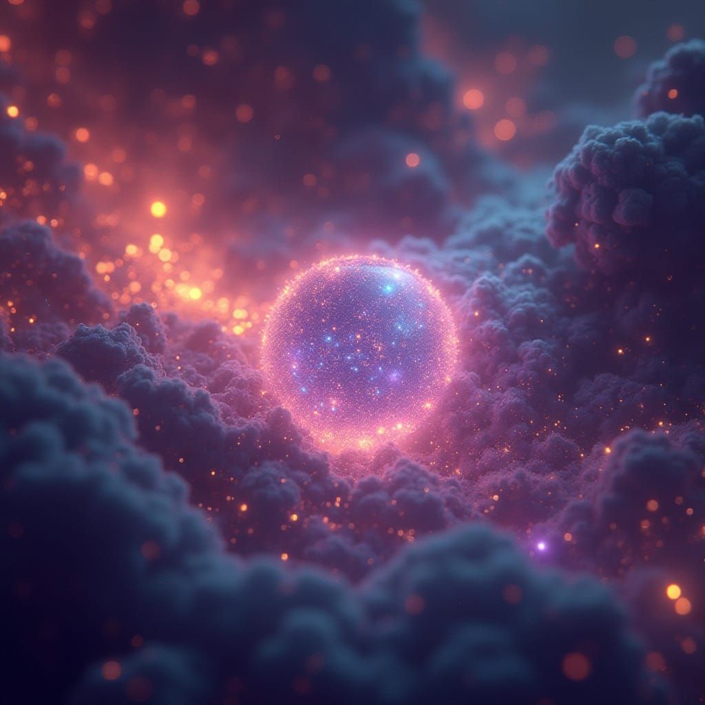 Psychedelic Cosmos with Pill-Shaped Stars