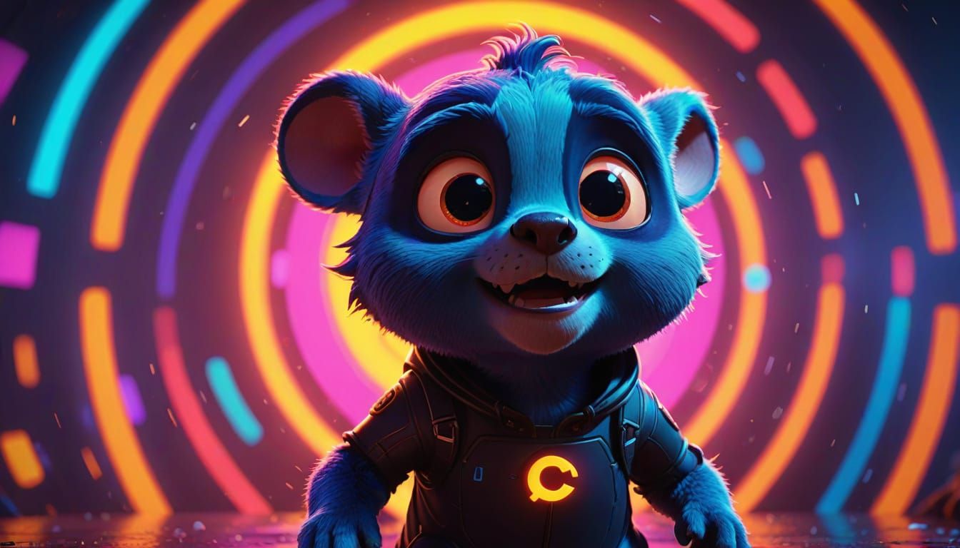 Vibrant 3D Art of a Naughty Character