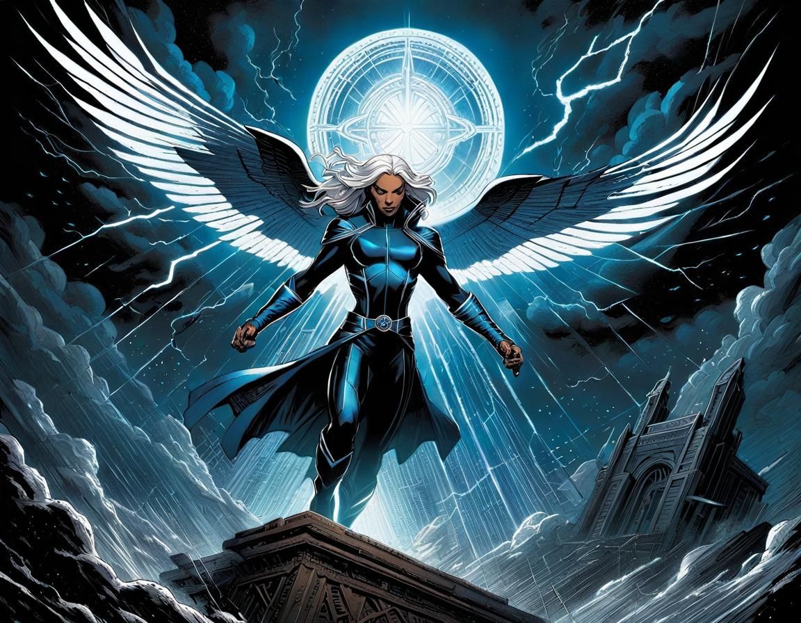 Storm of the X-Men in Flight