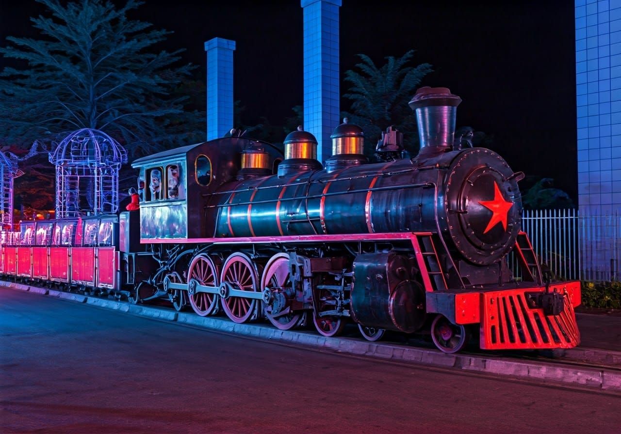 Spooky Amusement Park Ghost Train