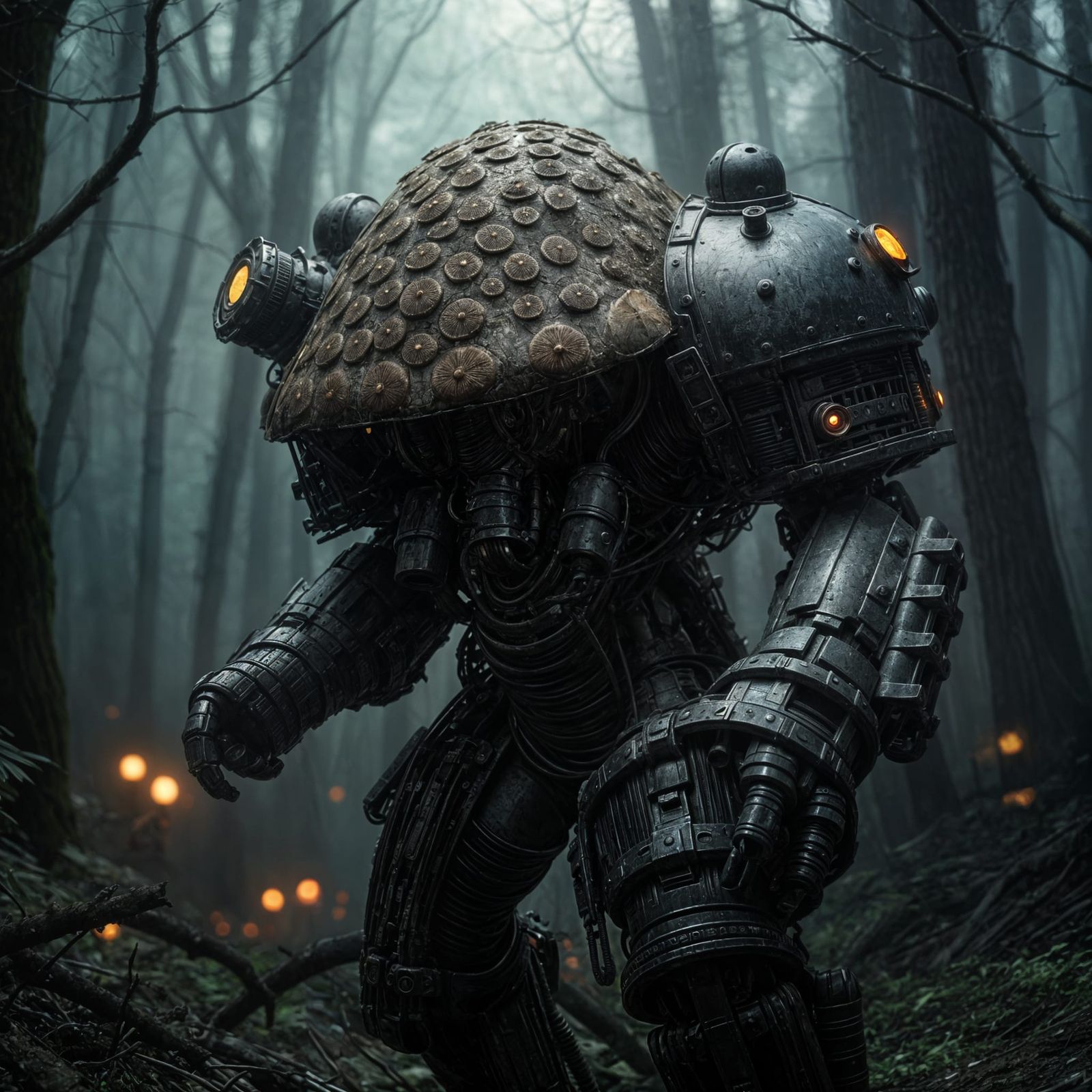 Morel Mushroom Warrior in Twisted Forest