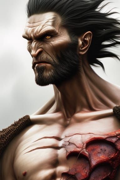 Terrifying Elf Brute Portrait in Hyperrealistic Style