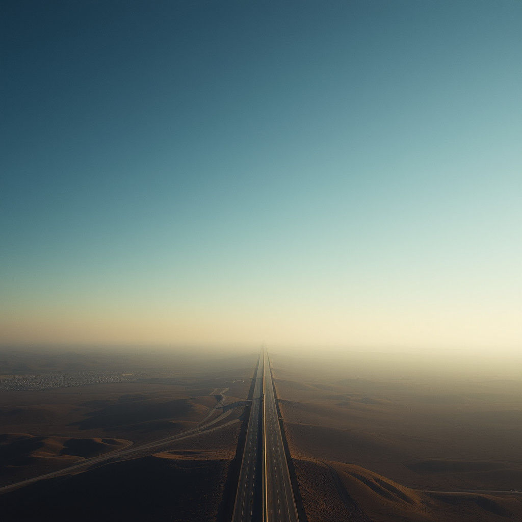 Liminal Space Lost Highway Aerial View