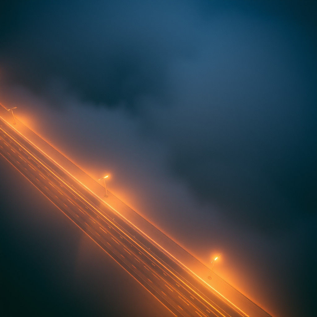 Eerie Aerial View of a Lost Highway