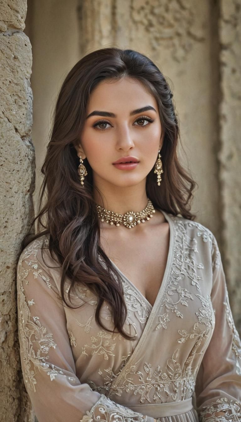 Eros image: Beautiful gorgeous Azerbaijani woman. Clothed. Perfect face, nice figure. Realistic