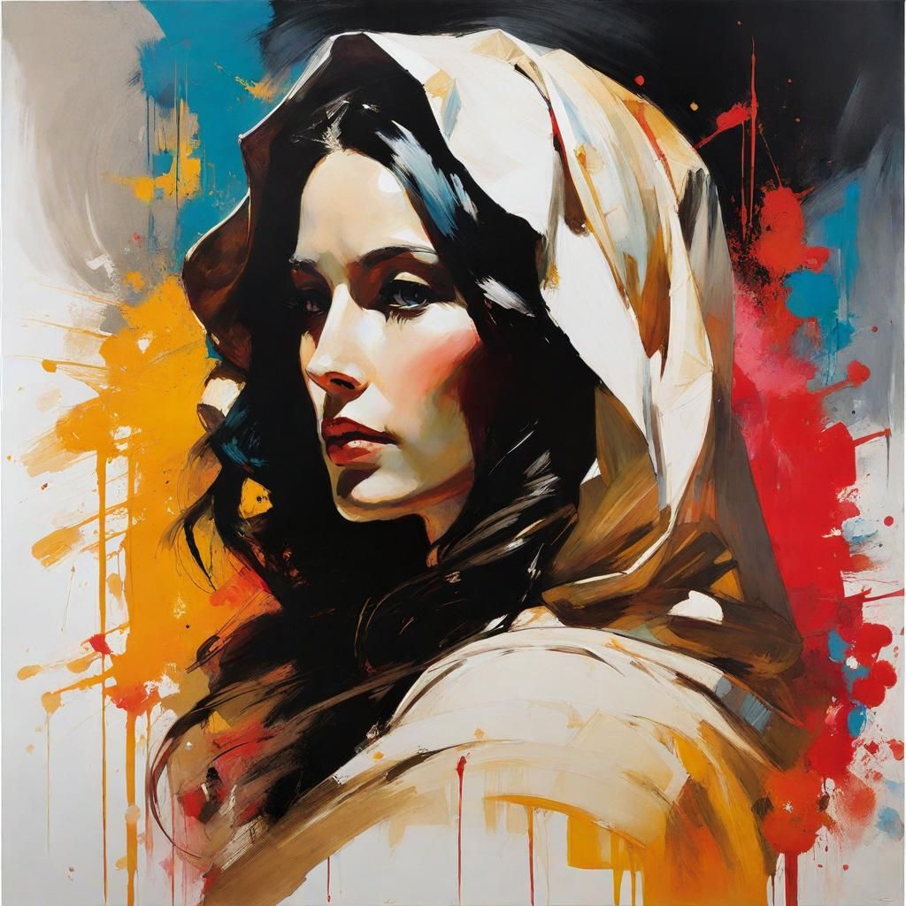 Mary Magdalene: Bright Ink Splash Poster Art