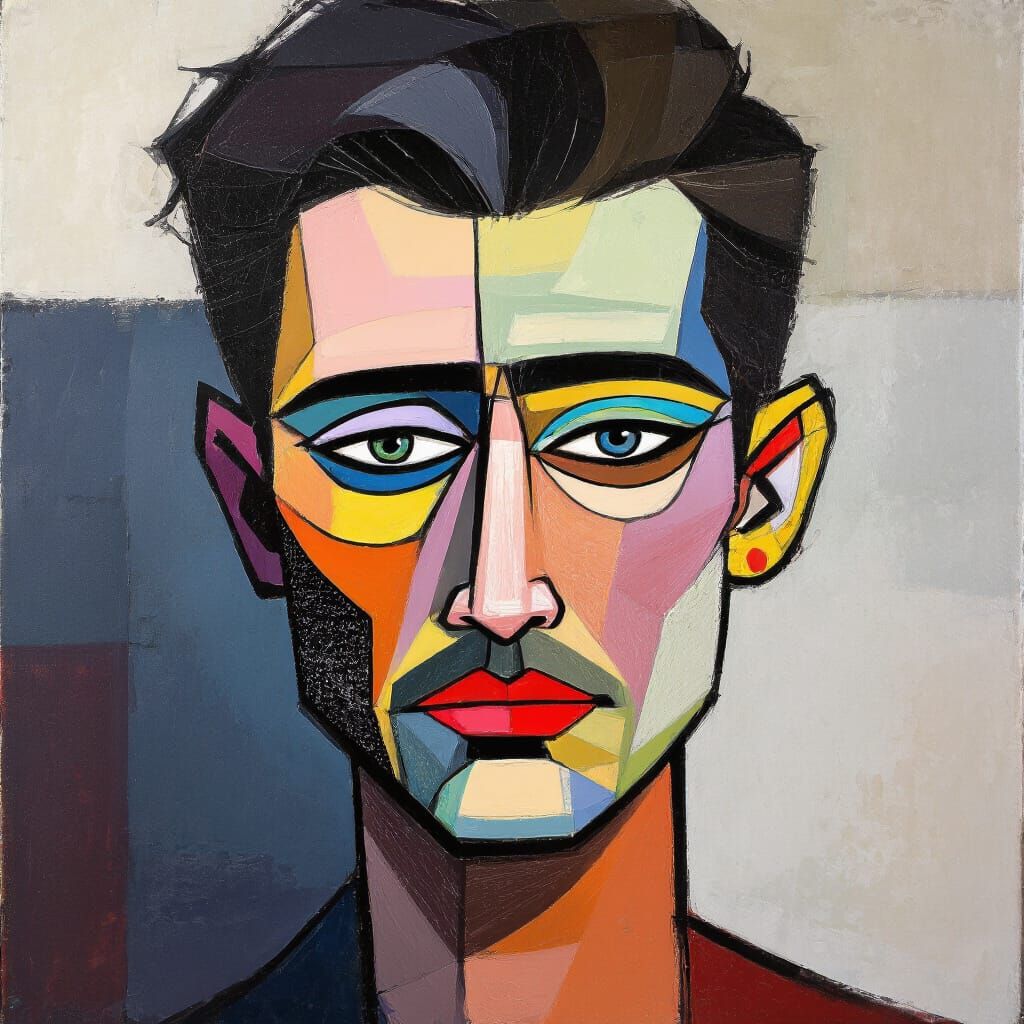 Abstract Portrait Exploring Identity and Emotion