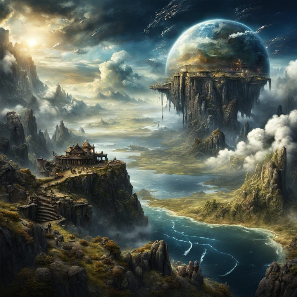 Epic Digital Matte Painting of Earth's Edge