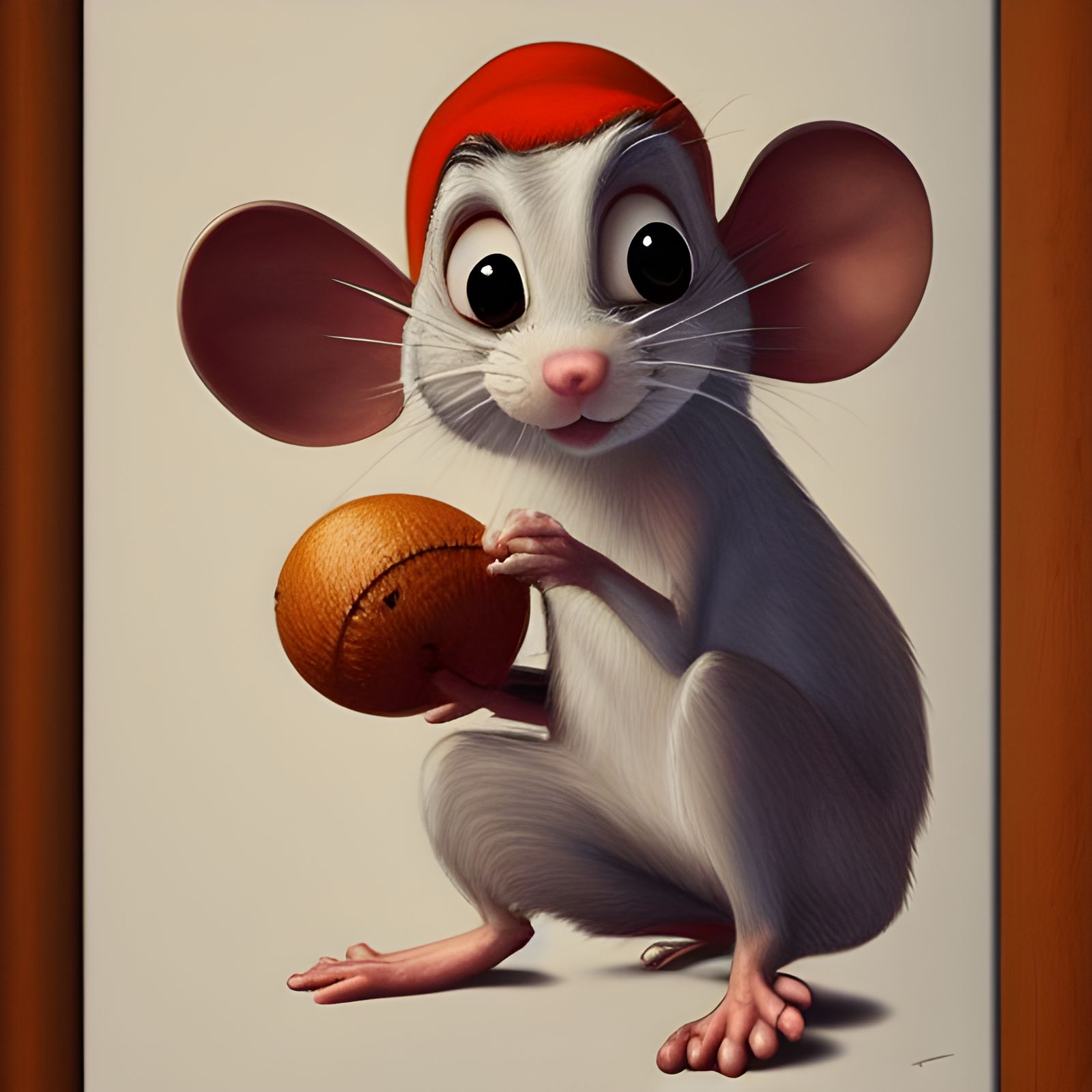 Mouse Fighter in Pixar Style, Detailed Digital Art