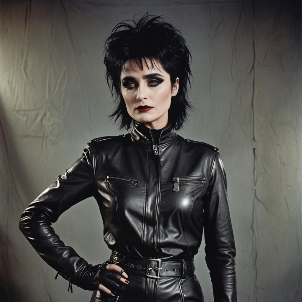 Siouxsie Sioux in Cinematic Leather Jumpsuit