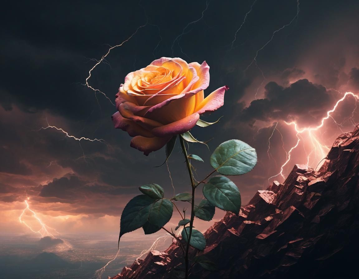 Ethereal Linear Climb in Abstract Surreal Style