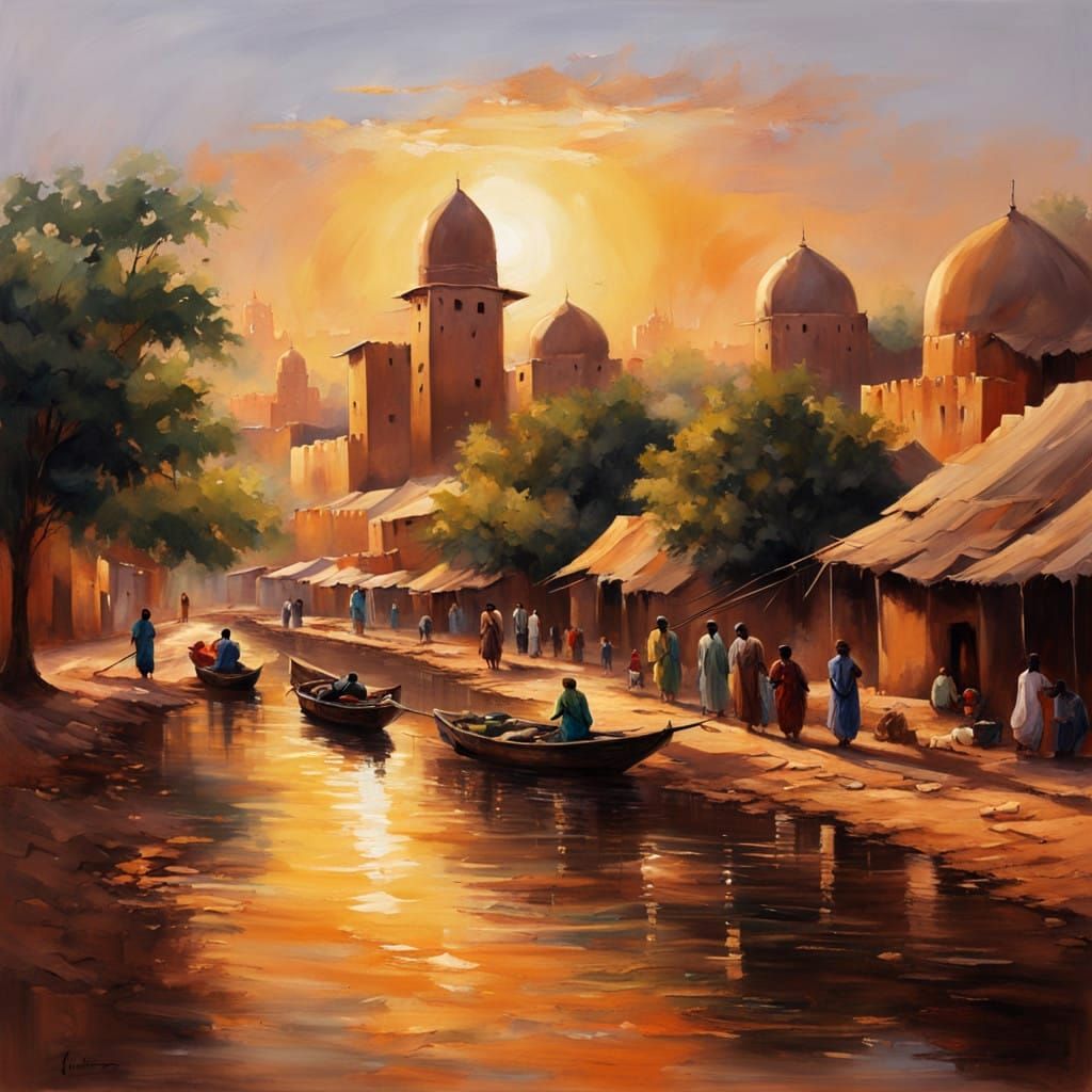 Magnificent Mali cityscape