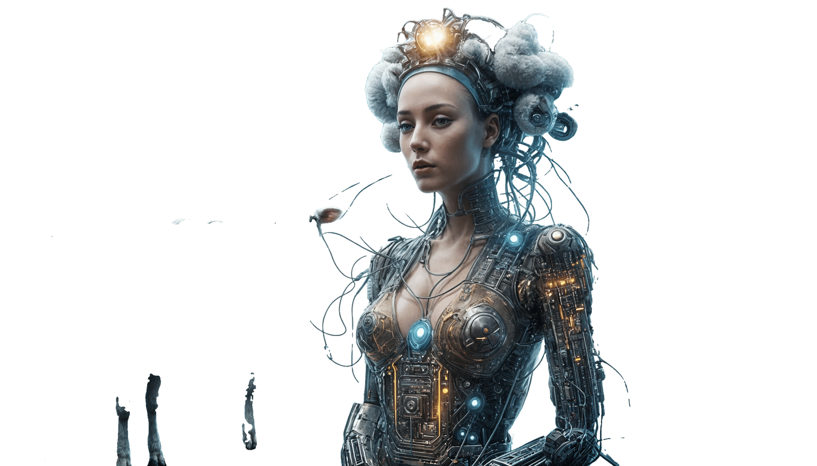 Android Dreaming of Electric Sheep in Hyperreal Style