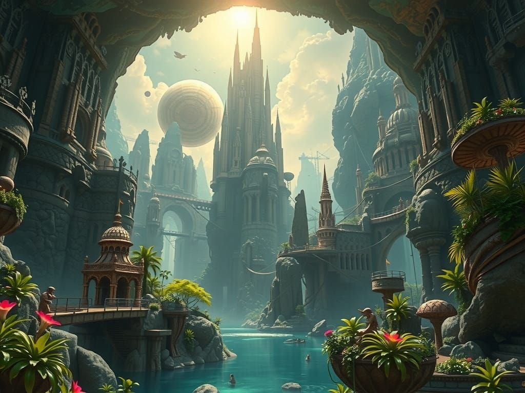 Subterranean Metropolis Radiates Ethereal Glow