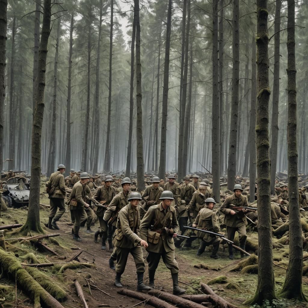 World War II Forest Scene