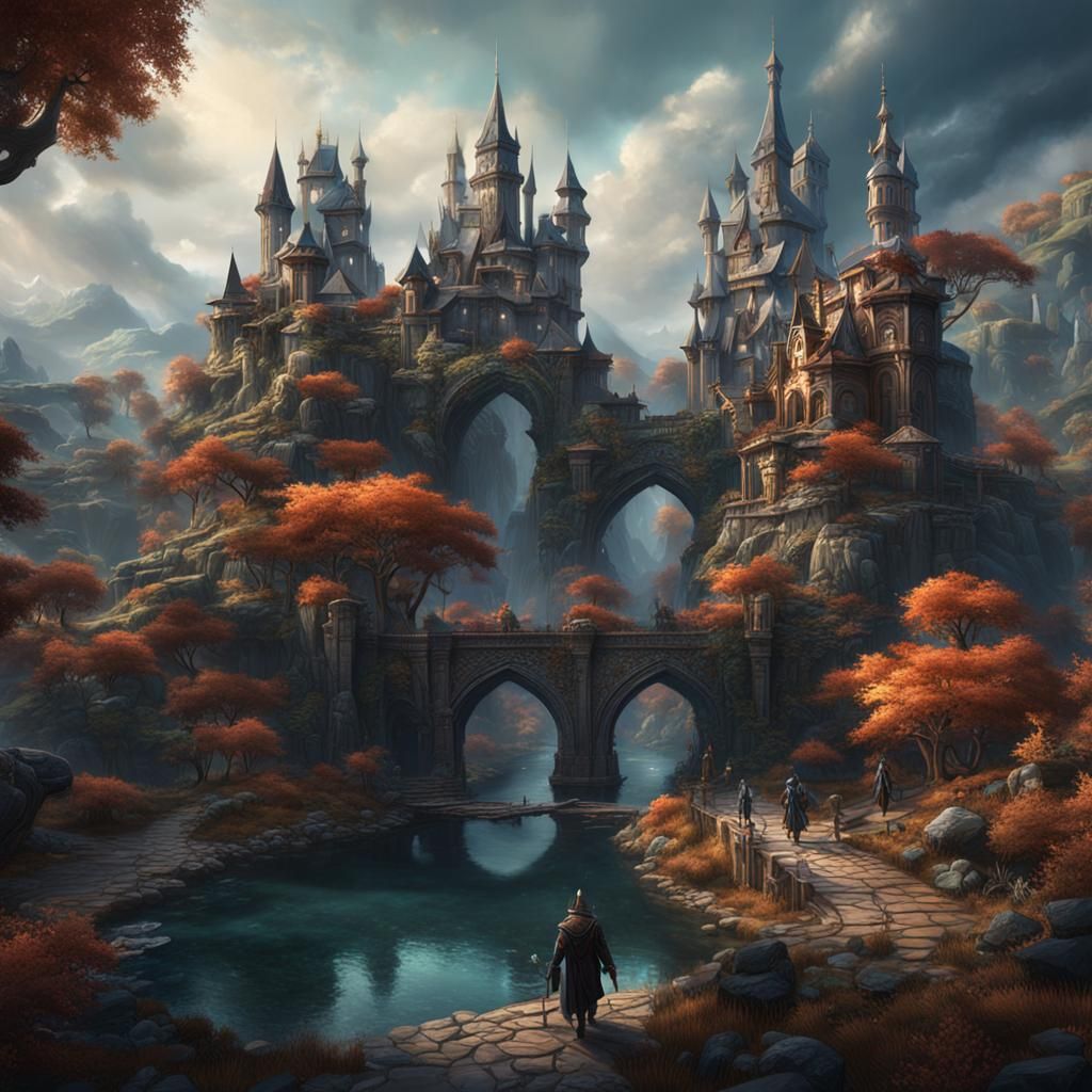 Fantastical Creation of Humanity: Detailed Matte Painting