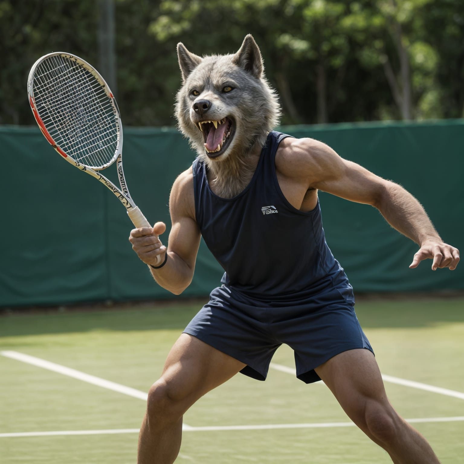 Werewolf Tennis Star Wins Match