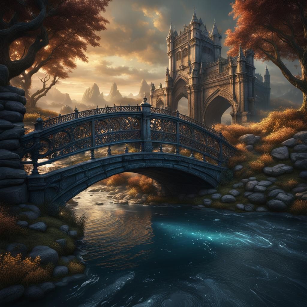 A bridge over water