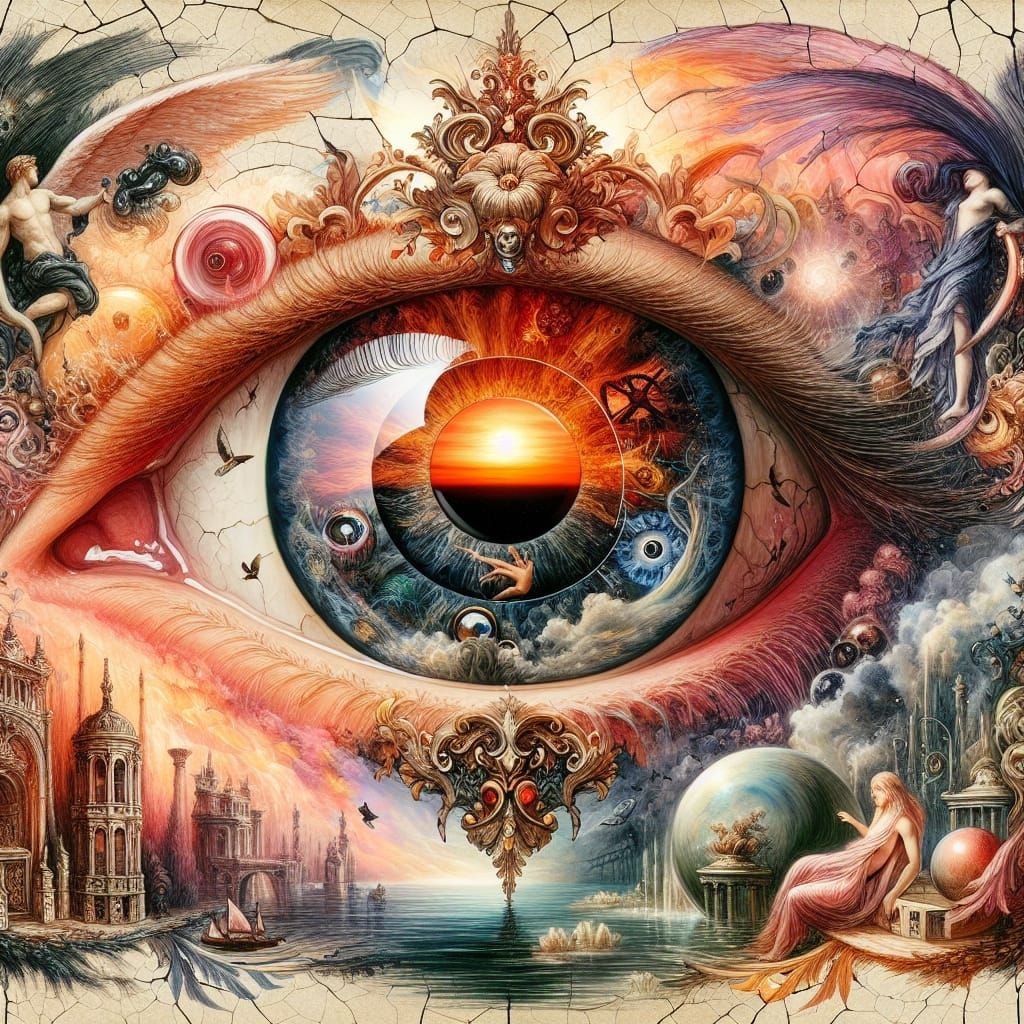 Sunset Eye Portal in Rococo Style