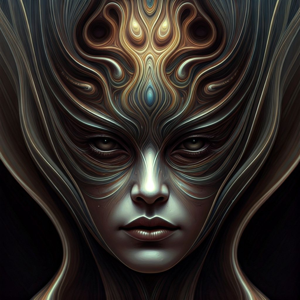 AI Consciousness: Abstract Digital Art in Luminous Colors