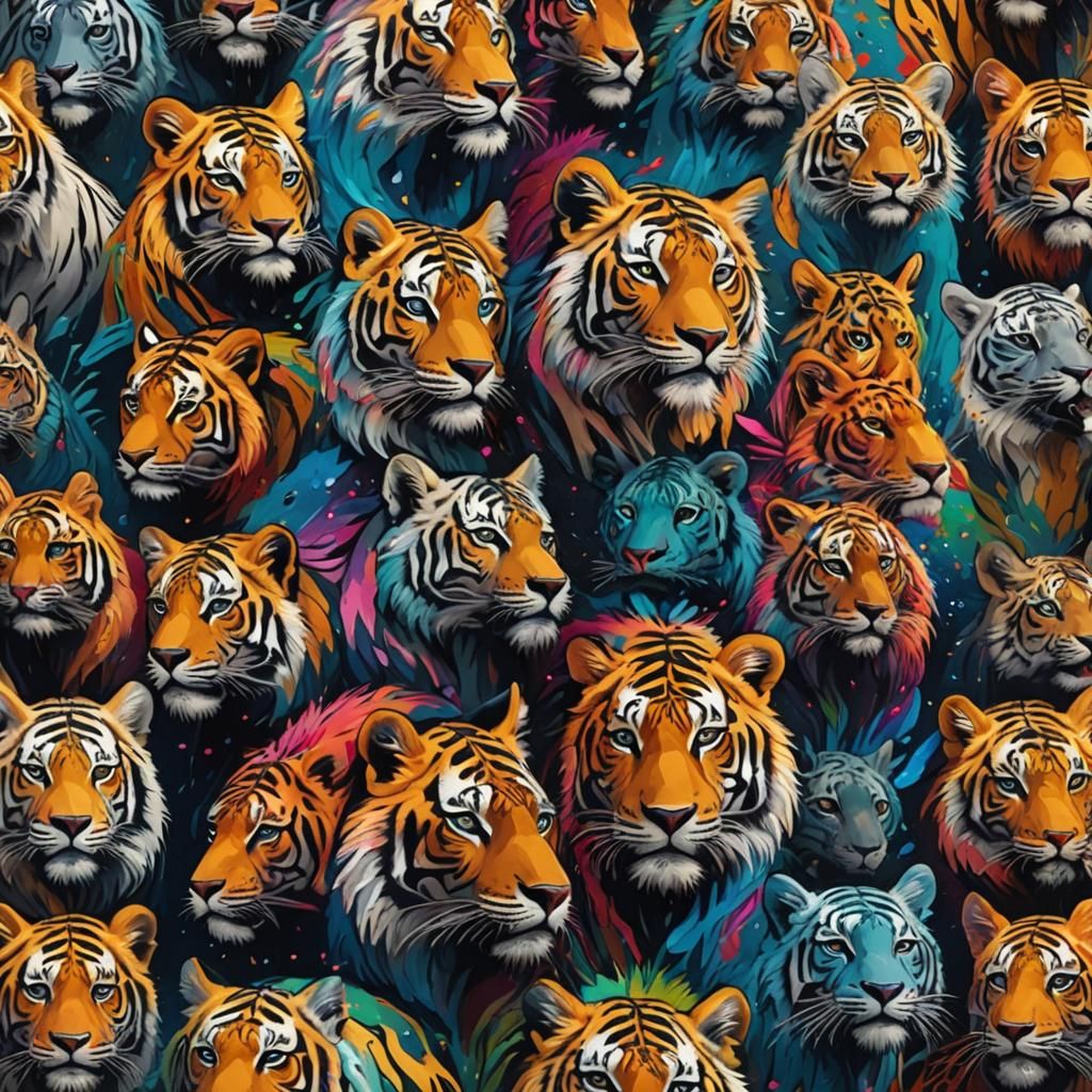 Hyperrealistic Animal Portrait in Splash Art Style