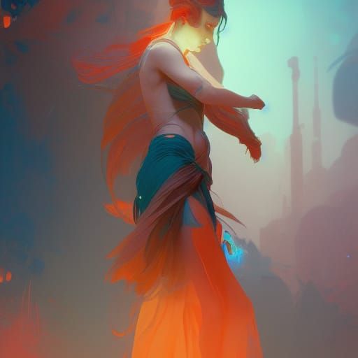 Girl in Rococo Style Concept Art