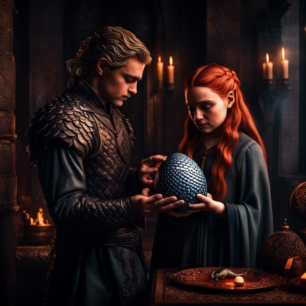 Hyperrealistic Dragon Egg Gift to Pregnant Sansa Stark