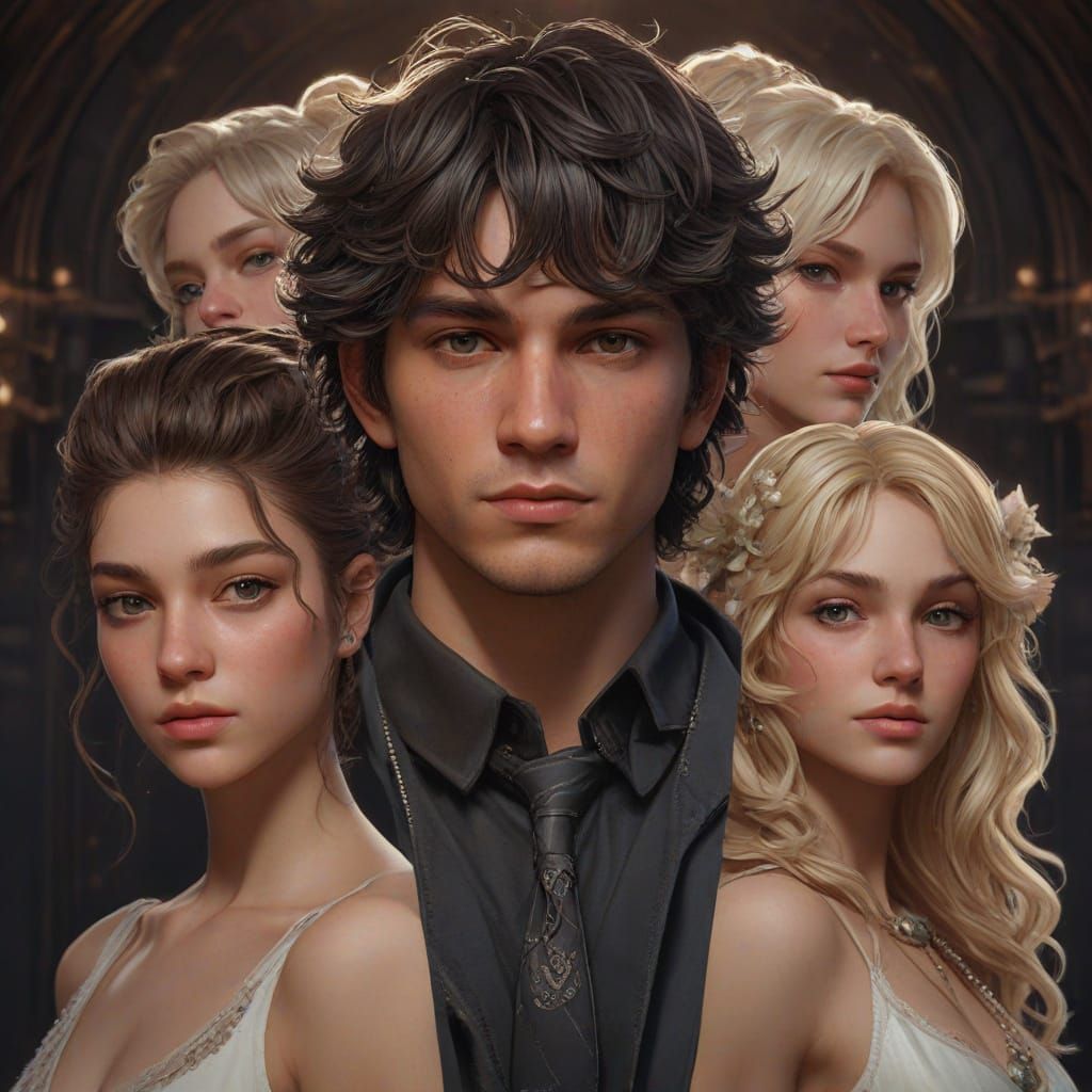 Striking Concept Art Portraits in Vibrant Triadic Colors