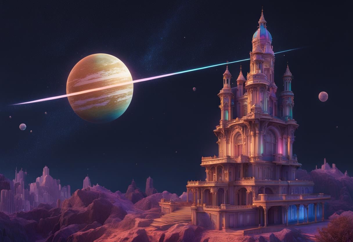 Majestic Castle: Art Deco Rococo Architecture