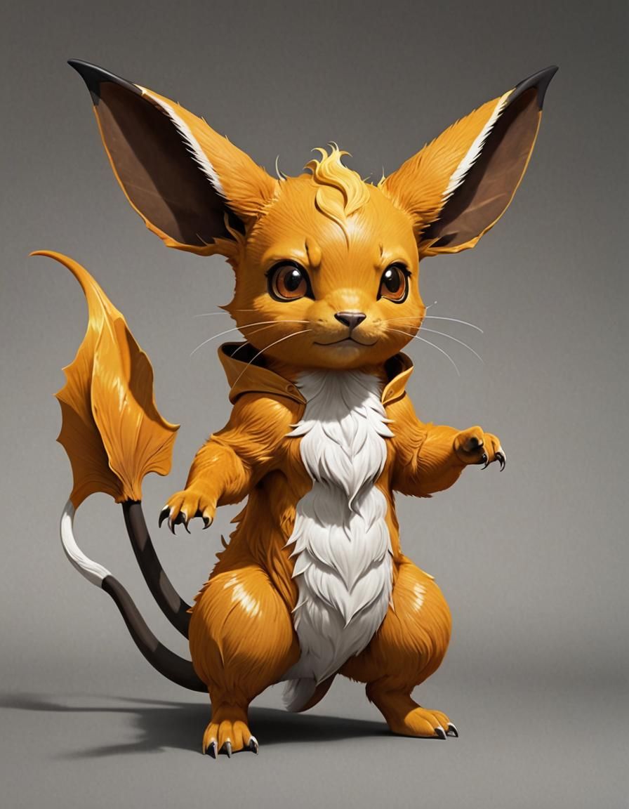 Hyperrealistic Metallic Raichu Concept Art