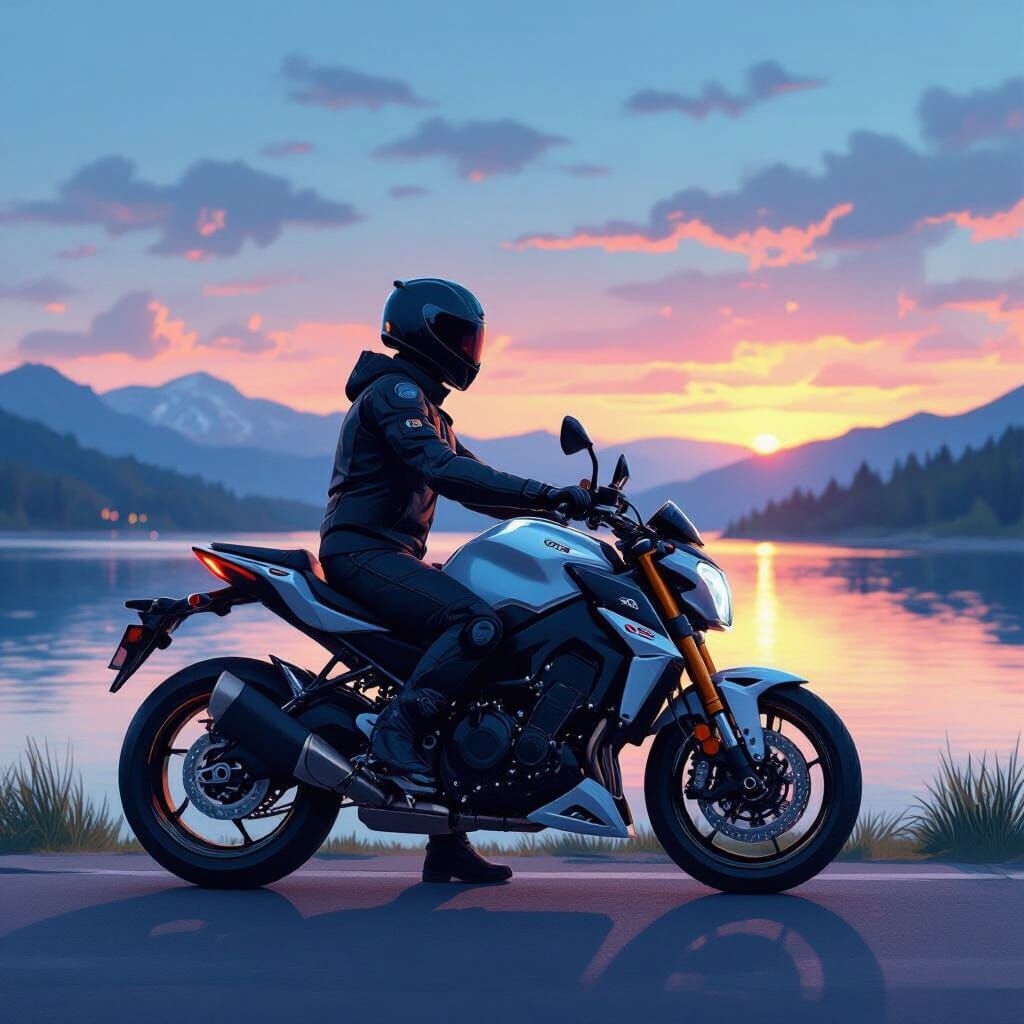 Red 2025 GSXS 1000 Motorcycle by Blue Lake