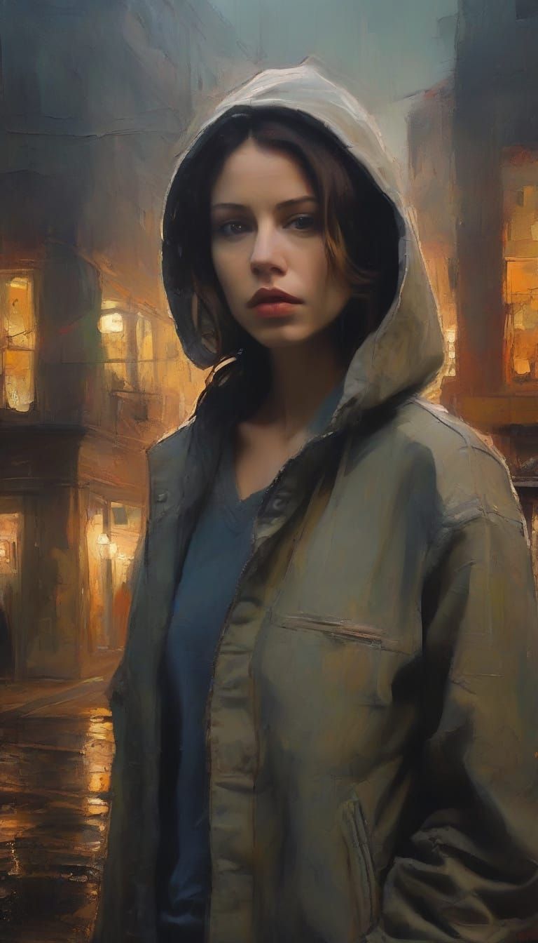 Romanticism Portrait of Woman in Dystopian Ruins