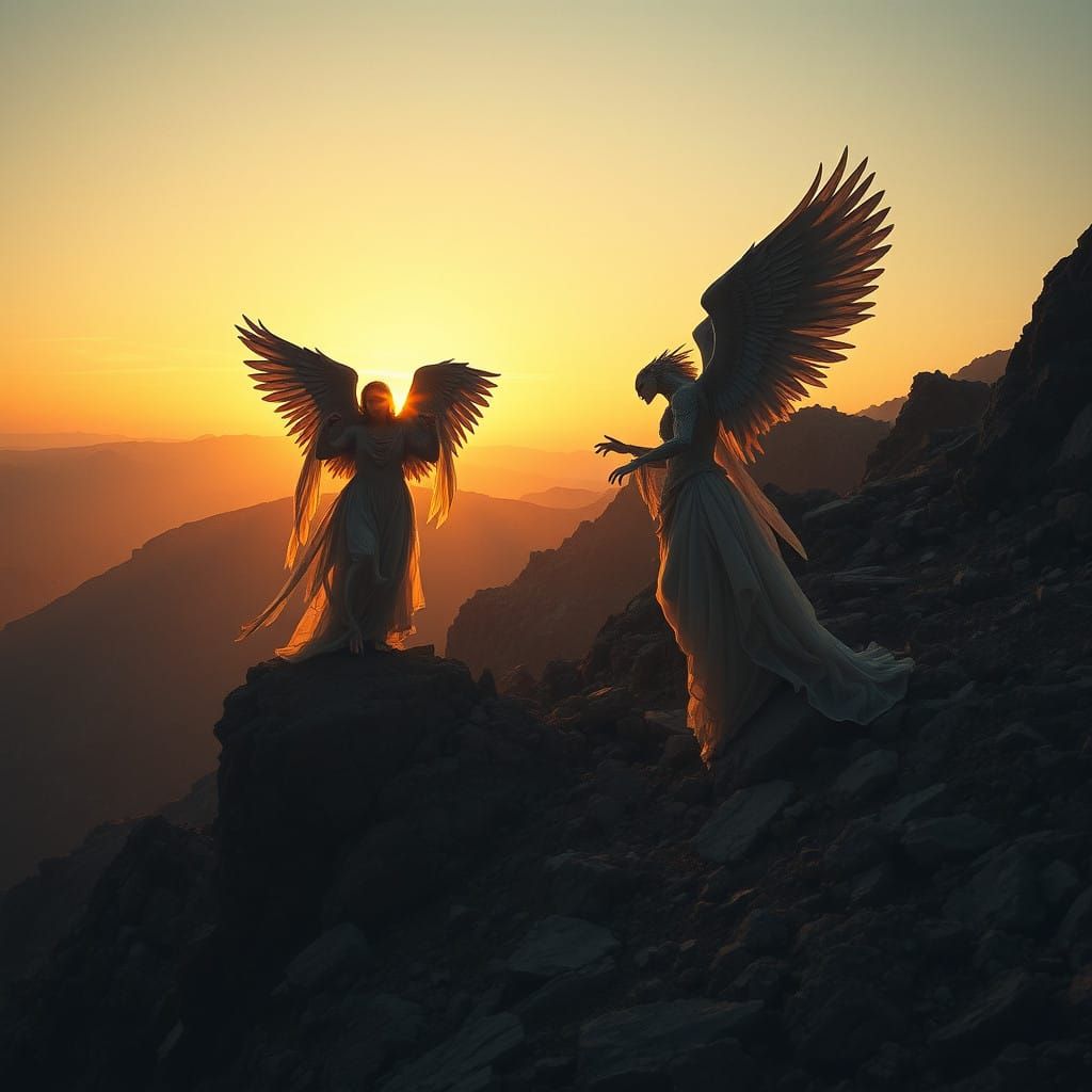 Majestic Nephilins and Angels Imprisoned on Mount Hermon in...