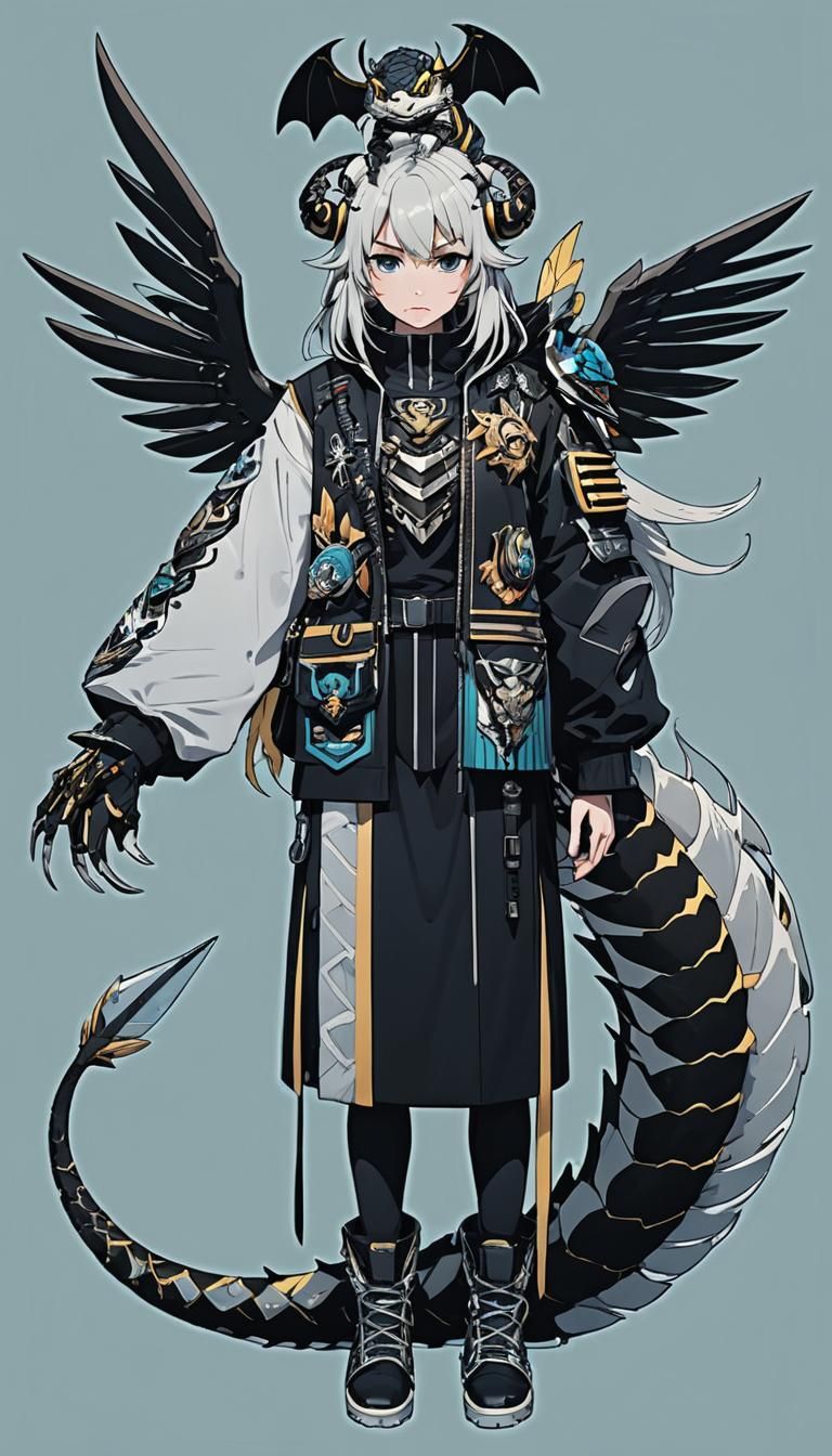 Anime Chimera Girl with Animalistic Features