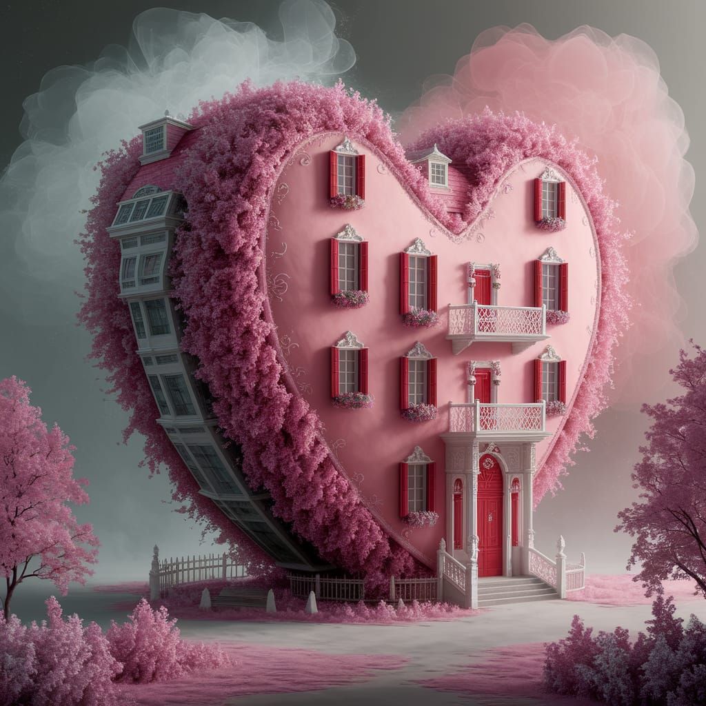 Surreal Pastel Pink Hotel Lures in with Ethereal Aura
