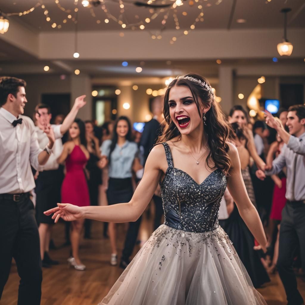 Vampire Prom Girl Dancing: Professional Photography
