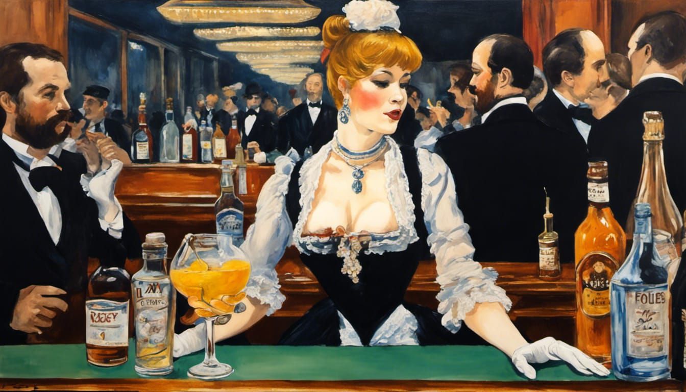 Studio 54 NYC (1982), styled on 'A Bar at the Folies-Bergère' (1882)