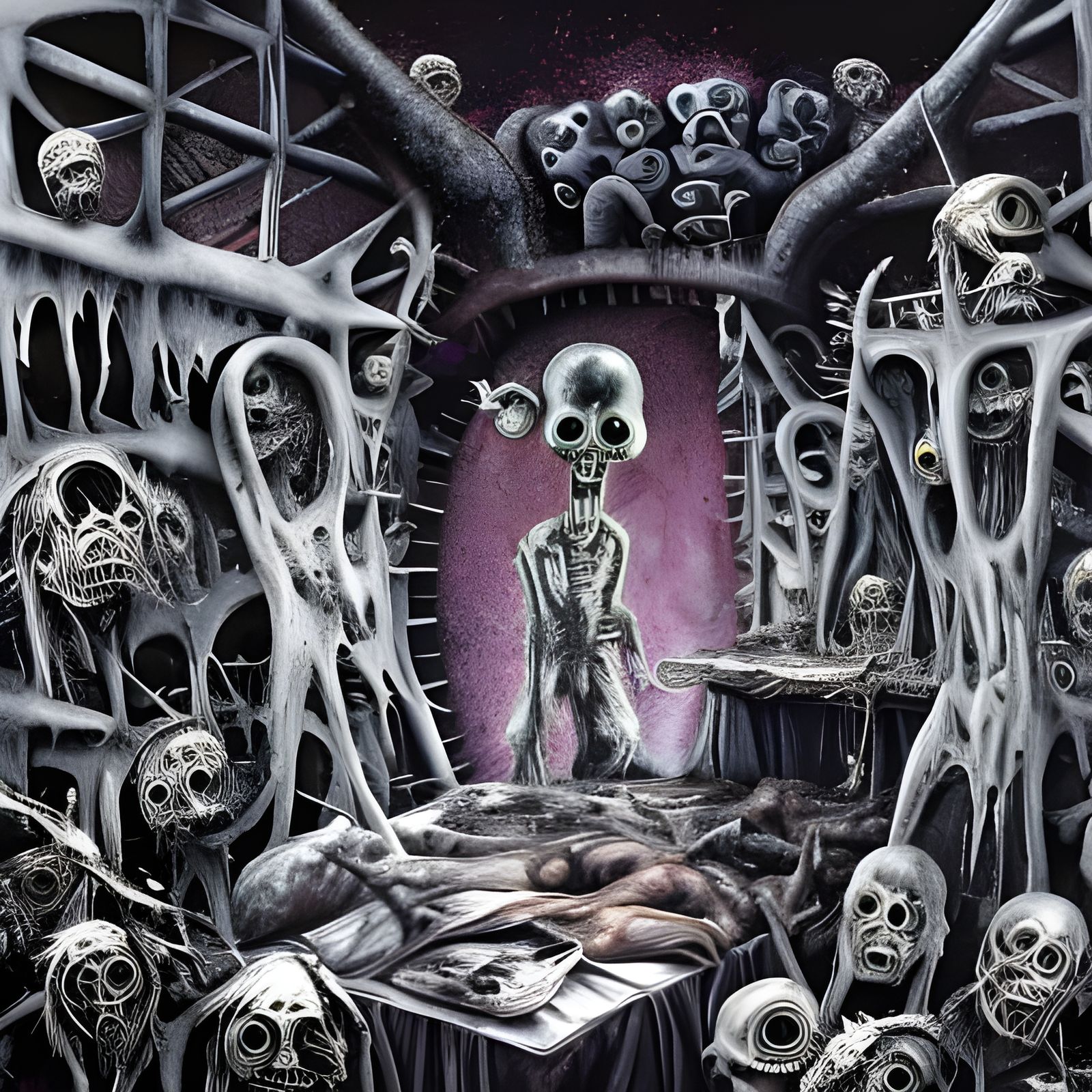 Zombie Apocalypse in Cyberpunk Fractal Art Style