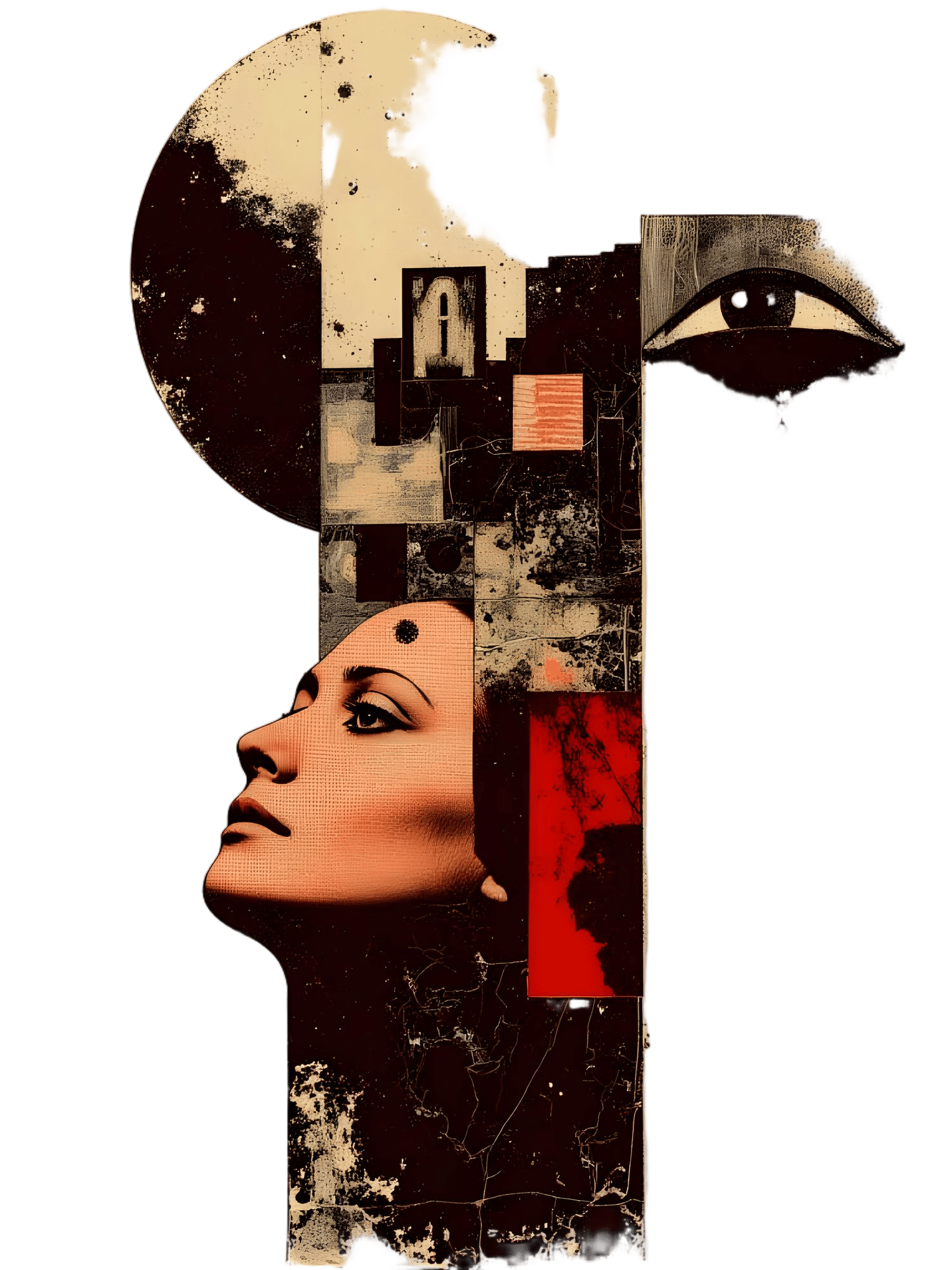 Surreal Eyes in the Dark, Max Ernst Style