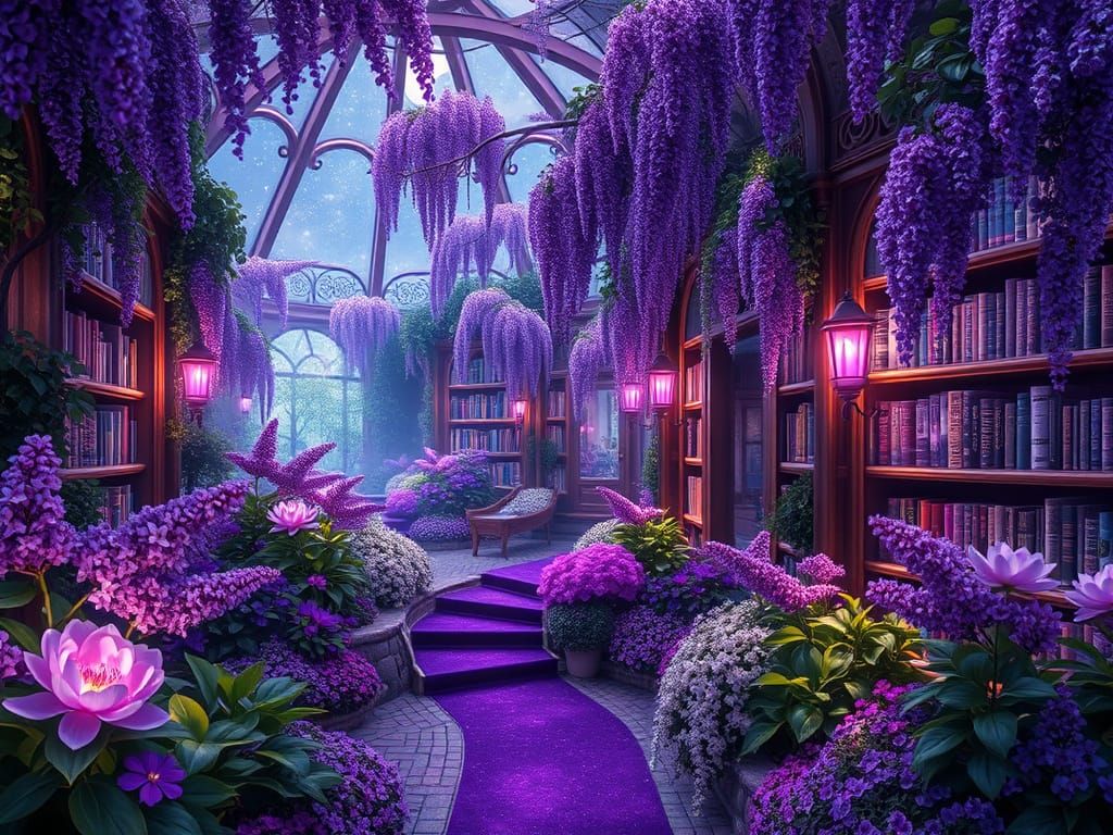Cosmic Fairypunk Library of Purple Blooms