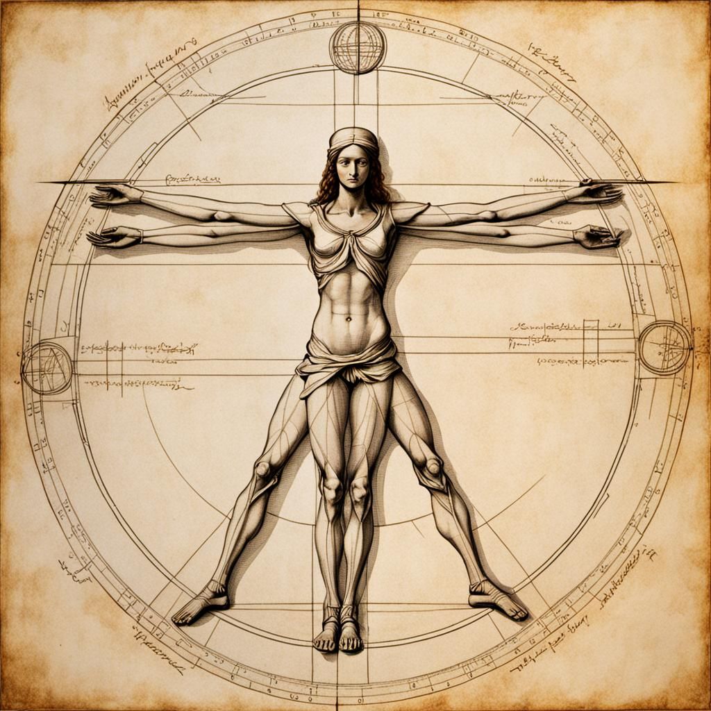 The Vitruvian Woman is a drawing from around 1490. Inspired ...