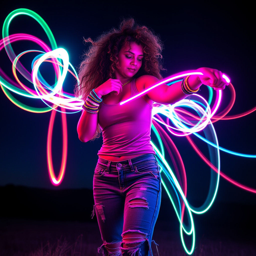 Glowstick Time Lapse Photo