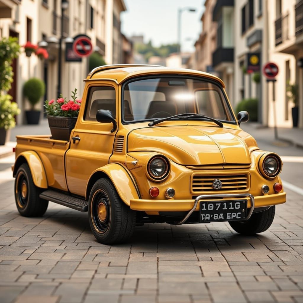 Cute Little Dark Fantasy Car with Retro Futuristic Upgrades