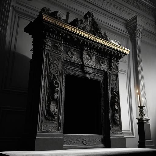 Baroque Still Life: Skull on Velvet Altar