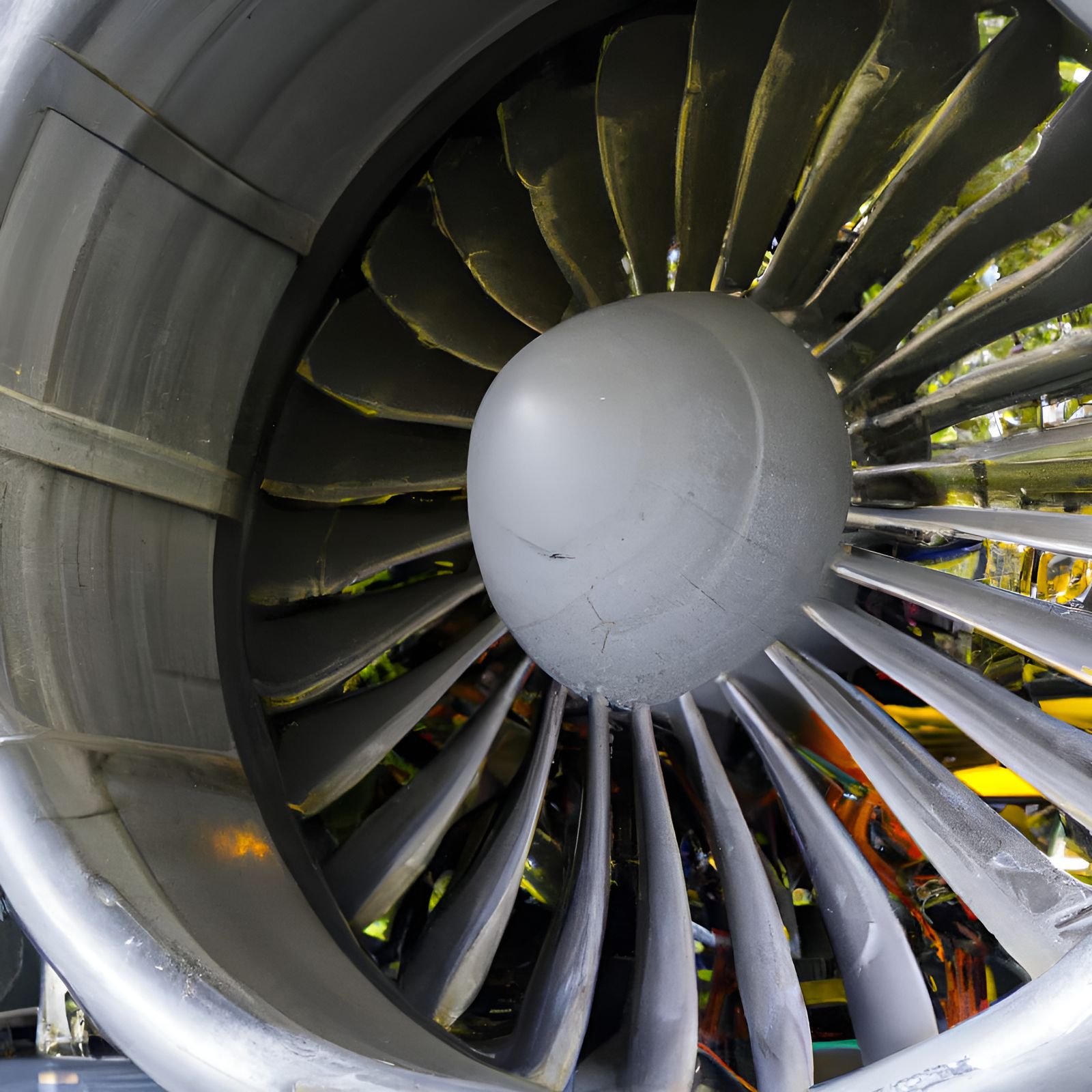 Photorealistic Turbofan Jet Engine in Facility