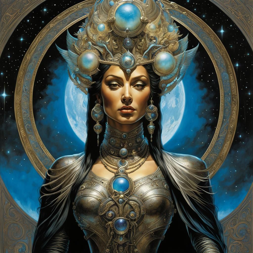 Bioluminescent Queen of the Universe, Fantasy Art